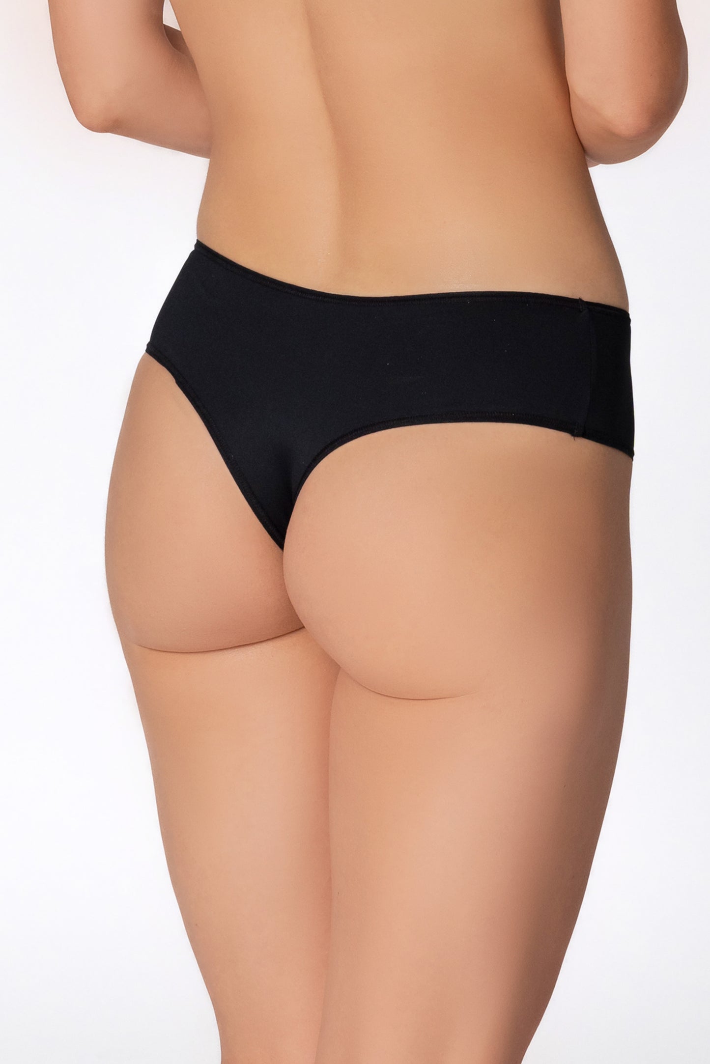 Smooth Tanga Briefs. Soft Touch. Black